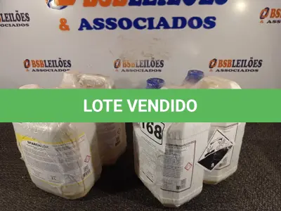 LOTE 168 - 10 LITROS DE CLOROCLEAN, LIMPADOR DESINFETANTE CLORADO PARA INDÚSTRIAS ALIMENTÍCIAS E AFINS E 10 LITROS DE DESINFETANTE HOSPITALAR PARA SUPERFÍCIES FIXAS E ARTIGOS NÃO CRÍTICOS. (NO ESTADO) ATENÇÃO! FAZER A VISITAÇÃO ANTES DE ARREMATAR, NÃO SABEMOS SE FUNCIONA. LEILÃO NÃO TEM GARANTIA E NEM DEVOLUÇÃO, SUJEITO A POSSÍVEIS AVARIAS VISÍVEIS/OCULTAS E/OU AUSÊNCIA DE COMPONENTES.