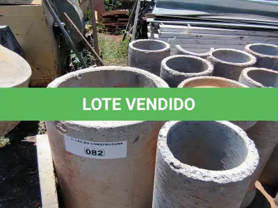 LOTE 082 - 05 MANILHAS EM CONCRETO (NO ESTADO, NÃO SABEMOS SE FUNCIONA. LEILÃO NÃO TEM GARANTIA E NEM DEVOLUÇÃO).