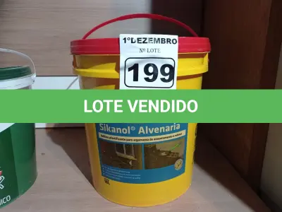 LOTE 199 - 01 BALDE DE SIKANOL ALVENARIA, ADITIVO PLASTIFICANTE PARA ARGAMASSA DE ASSENTAMENTO E REBOCO. (NO ESTADO) ATENÇÃO! FAZER A VISITAÇÃO ANTES DE ARREMATAR, NÃO SABEMOS SE FUNCIONA. LEILÃO NÃO TEM GARANTIA E NEM DEVOLUÇÃO, SUJEITO A POSSÍVEIS AVARIAS VISÍVEIS/OCULTAS E/OU AUSÊNCIA DE COMPONENTES.
