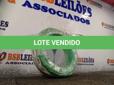 LOTE 120 - 01 ROLO DE CABO FLEXÍVEL 100M 1X4MM NA COR VERDE(NOVO). (NO ESTADO) ATENÇÃO! FAZER A VISITAÇÃO ANTES DE ARREMATAR, NÃO SABEMOS SE FUNCIONA. LEILÃO NÃO TEM GARANTIA E NEM DEVOLUÇÃO, SUJEITO A POSSÍVEIS AVARIAS VISÍVEIS/OCULTAS E/OU AUSÊNCIA DE COMPONENTES.