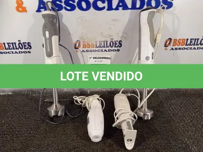 LOTE 009 - 04 MIXER PARA ALIMENTOS SENDO 02 INCOMPLETOS. (NO ESTADO) ATENÇÃO! FAZER A VISITAÇÃO ANTES DE ARREMATAR, NÃO SABEMOS SE FUNCIONA. LEILÃO NÃO TEM GARANTIA E NEM DEVOLUÇÃO, SUJEITO A POSSÍVEIS AVARIAS VISÍVEIS/OCULTAS E/OU AUSÊNCIA DE COMPONENTES.