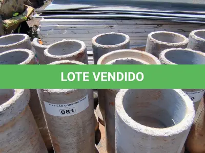 LOTE 081 - 05 MANILHAS EM CONCRETO (NO ESTADO, NÃO SABEMOS SE FUNCIONA. LEILÃO NÃO TEM GARANTIA E NEM DEVOLUÇÃO).