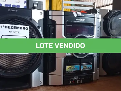 LOTE 091 - 01 APARELHO DE SOM 3X1 MARCA SONY. (NO ESTADO) ATENÇÃO! FAZER A VISITAÇÃO ANTES DE ARREMATAR, NÃO SABEMOS SE FUNCIONA. LEILÃO NÃO TEM GARANTIA E NEM DEVOLUÇÃO, SUJEITO A POSSÍVEIS AVARIAS VISÍVEIS/OCULTAS E/OU AUSÊNCIA DE COMPONENTES.