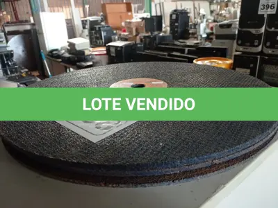 LOTE 438 - 05 DISCOS DE CORTE REFORÇADO. (NO ESTADO) ATENÇÃO! FAZER A VISITAÇÃO ANTES DE ARREMATAR, NÃO SABEMOS SE FUNCIONA. LEILÃO NÃO TEM GARANTIA E NEM DEVOLUÇÃO, SUJEITO A POSSÍVEIS AVARIAS VISÍVEIS/OCULTAS E/OU AUSÊNCIA DE COMPONENTES.