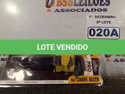 LOTE 020 - 01 KIT DE CHAVE ALLEN. (NO ESTADO) ATENÇÃO! FAZER A VISITAÇÃO ANTES DE ARREMATAR, NÃO SABEMOS SE FUNCIONA. LEILÃO NÃO TEM GARANTIA E NEM DEVOLUÇÃO, SUJEITO A POSSÍVEIS AVARIAS VISÍVEIS/OCULTAS E/OU AUSÊNCIA DE COMPONENTES.