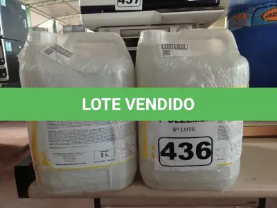 LOTE 436 - 20 LITROS DE DESINFETANTE HOSPITALAR PARA SUPERFÍCIES FIXAS E ARTIGOS NÃO CRÍTICOS. (NO ESTADO) ATENÇÃO! FAZER A VISITAÇÃO ANTES DE ARREMATAR, NÃO SABEMOS SE FUNCIONA. LEILÃO NÃO TEM GARANTIA E NEM DEVOLUÇÃO, SUJEITO A POSSÍVEIS AVARIAS VISÍVEIS/OCULTAS E/OU AUSÊNCIA DE COMPONENTES.