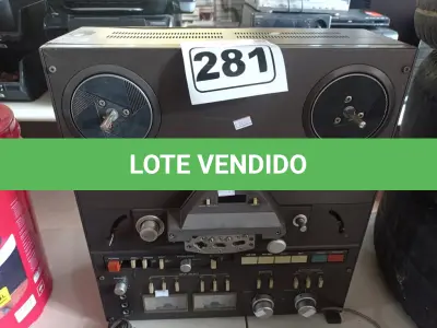 LOTE 281 - 01 GRAVADOR DE ROLO. (NO ESTADO) ATENÇÃO! FAZER A VISITAÇÃO ANTES DE ARREMATAR, NÃO SABEMOS SE FUNCIONA. LEILÃO NÃO TEM GARANTIA E NEM DEVOLUÇÃO, SUJEITO A POSSÍVEIS AVARIAS VISÍVEIS/OCULTAS E/OU AUSÊNCIA DE COMPONENTES.