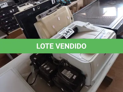 LOTE 341 - 02 IMPRESSORAS, 01 MONITOR, 01 SCANER E 03 AUTOTRANSFORMADORES MARCAS E MODELOS DIVERSOS. (NO ESTADO) ATENÇÃO! FAZER A VISITAÇÃO ANTES DE ARREMATAR, NÃO SABEMOS SE FUNCIONA. LEILÃO NÃO TEM GARANTIA E NEM DEVOLUÇÃO, SUJEITO A POSSÍVEIS AVARIAS VISÍVEIS/OCULTAS E/OU AUSÊNCIA DE COMPONENTES.