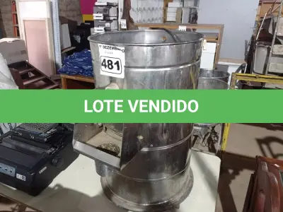 LOTE 481 - 01 DESCASCADOR DE BATATAS. (NO ESTADO) ATENÇÃO! FAZER A VISITAÇÃO ANTES DE ARREMATAR, NÃO SABEMOS SE FUNCIONA. LEILÃO NÃO TEM GARANTIA E NEM DEVOLUÇÃO, SUJEITO A POSSÍVEIS AVARIAS VISÍVEIS/OCULTAS E/OU AUSÊNCIA DE COMPONENTES.