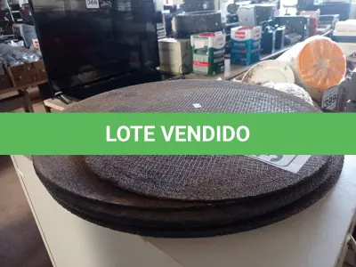 LOTE 397 - 05 DISCOS DE CORTE REFORÇADO. (NO ESTADO) ATENÇÃO! FAZER A VISITAÇÃO ANTES DE ARREMATAR, NÃO SABEMOS SE FUNCIONA. LEILÃO NÃO TEM GARANTIA E NEM DEVOLUÇÃO, SUJEITO A POSSÍVEIS AVARIAS VISÍVEIS/OCULTAS E/OU AUSÊNCIA DE COMPONENTES.