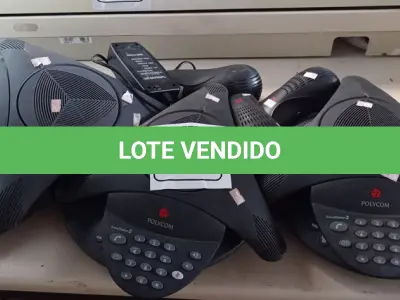 LOTE 387 - 01 LOTE COM VÁRIOS APARELHOS DE AUDIOCONFERÊNCIA. (NO ESTADO) ATENÇÃO! FAZER A VISITAÇÃO ANTES DE ARREMATAR, NÃO SABEMOS SE FUNCIONA. LEILÃO NÃO TEM GARANTIA E NEM DEVOLUÇÃO, SUJEITO A POSSÍVEIS AVARIAS VISÍVEIS/OCULTAS E/OU AUSÊNCIA DE COMPONENTES.