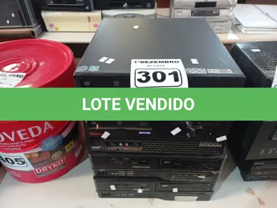 LOTE 301 - 04 CPU’S MARCAS LENOVO. (NO ESTADO) ATENÇÃO! FAZER A VISITAÇÃO ANTES DE ARREMATAR, NÃO SABEMOS SE FUNCIONA. LEILÃO NÃO TEM GARANTIA E NEM DEVOLUÇÃO, SUJEITO A POSSÍVEIS AVARIAS VISÍVEIS/OCULTAS E/OU AUSÊNCIA DE COMPONENTES.
