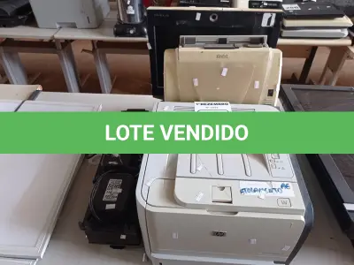 LOTE 341 - 02 IMPRESSORAS, 01 MONITOR, 01 SCANER E 03 AUTOTRANSFORMADORES MARCAS E MODELOS DIVERSOS. (NO ESTADO) ATENÇÃO! FAZER A VISITAÇÃO ANTES DE ARREMATAR, NÃO SABEMOS SE FUNCIONA. LEILÃO NÃO TEM GARANTIA E NEM DEVOLUÇÃO, SUJEITO A POSSÍVEIS AVARIAS VISÍVEIS/OCULTAS E/OU AUSÊNCIA DE COMPONENTES.