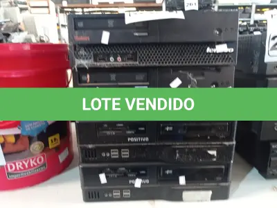 LOTE 301 - 04 CPU’S MARCAS LENOVO. (NO ESTADO) ATENÇÃO! FAZER A VISITAÇÃO ANTES DE ARREMATAR, NÃO SABEMOS SE FUNCIONA. LEILÃO NÃO TEM GARANTIA E NEM DEVOLUÇÃO, SUJEITO A POSSÍVEIS AVARIAS VISÍVEIS/OCULTAS E/OU AUSÊNCIA DE COMPONENTES.