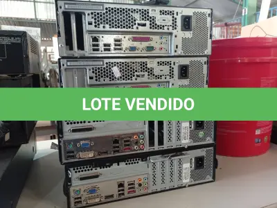 LOTE 301 - 04 CPU’S MARCAS LENOVO. (NO ESTADO) ATENÇÃO! FAZER A VISITAÇÃO ANTES DE ARREMATAR, NÃO SABEMOS SE FUNCIONA. LEILÃO NÃO TEM GARANTIA E NEM DEVOLUÇÃO, SUJEITO A POSSÍVEIS AVARIAS VISÍVEIS/OCULTAS E/OU AUSÊNCIA DE COMPONENTES.