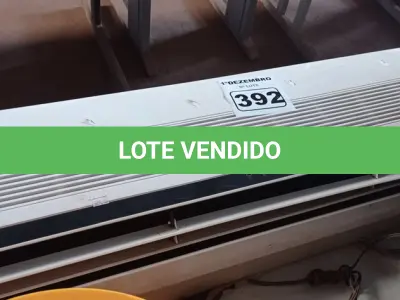 LOTE 392 - 01 EVAPORADORA MARCA LG. (NO ESTADO) ATENÇÃO! FAZER A VISITAÇÃO ANTES DE ARREMATAR, NÃO SABEMOS SE FUNCIONA. LEILÃO NÃO TEM GARANTIA E NEM DEVOLUÇÃO, SUJEITO A POSSÍVEIS AVARIAS VISÍVEIS/OCULTAS E/OU AUSÊNCIA DE COMPONENTES.