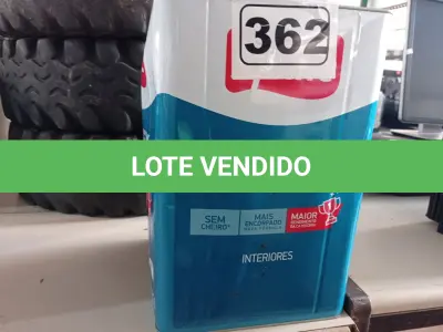 LOTE 362 - 01 LATA DE TINTA IQUINE DIATEX PINTA MAIS 18L FOSCO AVELUDADO COR MARFIM. (NO ESTADO) ATENÇÃO! FAZER A VISITAÇÃO ANTES DE ARREMATAR, NÃO SABEMOS SE FUNCIONA. LEILÃO NÃO TEM GARANTIA E NEM DEVOLUÇÃO, SUJEITO A POSSÍVEIS AVARIAS VISÍVEIS/OCULTAS E/OU AUSÊNCIA DE COMPONENTES.