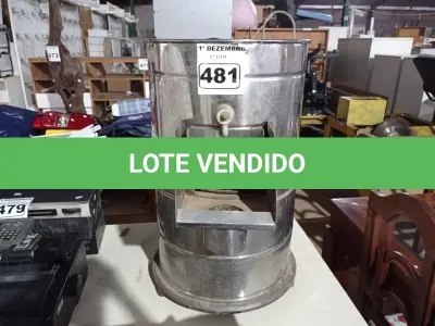 LOTE 481 - 01 DESCASCADOR DE BATATAS. (NO ESTADO) ATENÇÃO! FAZER A VISITAÇÃO ANTES DE ARREMATAR, NÃO SABEMOS SE FUNCIONA. LEILÃO NÃO TEM GARANTIA E NEM DEVOLUÇÃO, SUJEITO A POSSÍVEIS AVARIAS VISÍVEIS/OCULTAS E/OU AUSÊNCIA DE COMPONENTES.