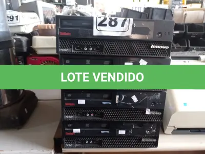 LOTE 287 - 04 CPU’S MARCAS LENOVO. (NO ESTADO) ATENÇÃO! FAZER A VISITAÇÃO ANTES DE ARREMATAR, NÃO SABEMOS SE FUNCIONA. LEILÃO NÃO TEM GARANTIA E NEM DEVOLUÇÃO, SUJEITO A POSSÍVEIS AVARIAS VISÍVEIS/OCULTAS E/OU AUSÊNCIA DE COMPONENTES.