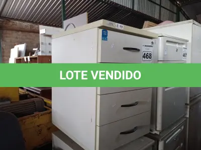 LOTE 468 - 02 GAVETEIROS SENDO 01 COM 04 E OUTRO COM 03 GAVETAS. (NO ESTADO) ATENÇÃO! FAZER A VISITAÇÃO ANTES DE ARREMATAR, NÃO SABEMOS SE FUNCIONA. LEILÃO NÃO TEM GARANTIA E NEM DEVOLUÇÃO, SUJEITO A POSSÍVEIS AVARIAS VISÍVEIS/OCULTAS E/OU AUSÊNCIA DE COMPONENTES.