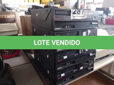 LOTE 287 - 04 CPU’S MARCAS LENOVO. (NO ESTADO) ATENÇÃO! FAZER A VISITAÇÃO ANTES DE ARREMATAR, NÃO SABEMOS SE FUNCIONA. LEILÃO NÃO TEM GARANTIA E NEM DEVOLUÇÃO, SUJEITO A POSSÍVEIS AVARIAS VISÍVEIS/OCULTAS E/OU AUSÊNCIA DE COMPONENTES.
