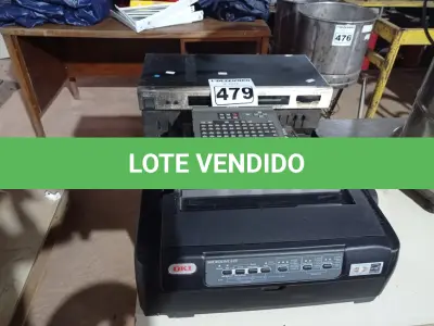 LOTE 479 - 01 IMPRESSORA MATRICIAL E ELETRÔNICOS DIVERSOS. (NO ESTADO) ATENÇÃO! FAZER A VISITAÇÃO ANTES DE ARREMATAR, NÃO SABEMOS SE FUNCIONA. LEILÃO NÃO TEM GARANTIA E NEM DEVOLUÇÃO, SUJEITO A POSSÍVEIS AVARIAS VISÍVEIS/OCULTAS E/OU AUSÊNCIA DE COMPONENTES.