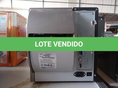 LOTE 357 - 01 IMPRESSORA DE ETIQUETAS MARCA TSC. (NO ESTADO) ATENÇÃO! FAZER A VISITAÇÃO ANTES DE ARREMATAR, NÃO SABEMOS SE FUNCIONA. LEILÃO NÃO TEM GARANTIA E NEM DEVOLUÇÃO, SUJEITO A POSSÍVEIS AVARIAS VISÍVEIS/OCULTAS E/OU AUSÊNCIA DE COMPONENTES.