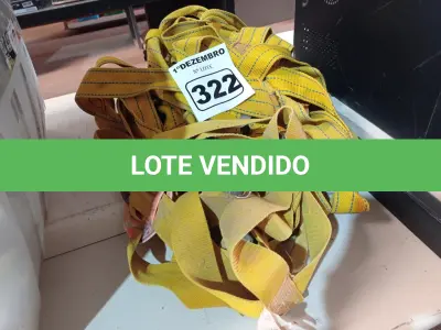 LOTE 322 - 05 CINTOS DE SEGURANÇA NO TRABALHO. (NO ESTADO) ATENÇÃO! FAZER A VISITAÇÃO ANTES DE ARREMATAR, NÃO SABEMOS SE FUNCIONA. LEILÃO NÃO TEM GARANTIA E NEM DEVOLUÇÃO, SUJEITO A POSSÍVEIS AVARIAS VISÍVEIS/OCULTAS E/OU AUSÊNCIA DE COMPONENTES.