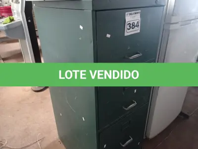 LOTE 384 - 01 ARQUIVO DE AÇO COM 04 GAVETAS. (NO ESTADO) ATENÇÃO! FAZER A VISITAÇÃO ANTES DE ARREMATAR, NÃO SABEMOS SE FUNCIONA. LEILÃO NÃO TEM GARANTIA E NEM DEVOLUÇÃO, SUJEITO A POSSÍVEIS AVARIAS VISÍVEIS/OCULTAS E/OU AUSÊNCIA DE COMPONENTES.