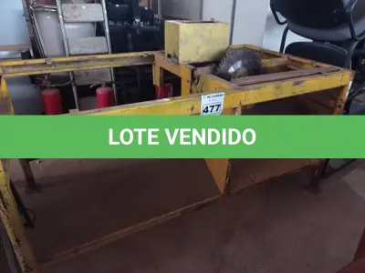 LOTE 477 - 01 SERRA DE BANCADA PARA MARCENARIA. (NO ESTADO) ATENÇÃO! FAZER A VISITAÇÃO ANTES DE ARREMATAR, NÃO SABEMOS SE FUNCIONA. LEILÃO NÃO TEM GARANTIA E NEM DEVOLUÇÃO, SUJEITO A POSSÍVEIS AVARIAS VISÍVEIS/OCULTAS E/OU AUSÊNCIA DE COMPONENTES.