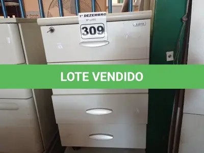 LOTE 309 - 02 GAVETEIROS COM 03 GAVETAS. (NO ESTADO) ATENÇÃO! FAZER A VISITAÇÃO ANTES DE ARREMATAR, NÃO SABEMOS SE FUNCIONA. LEILÃO NÃO TEM GARANTIA E NEM DEVOLUÇÃO, SUJEITO A POSSÍVEIS AVARIAS VISÍVEIS/OCULTAS E/OU AUSÊNCIA DE COMPONENTES.