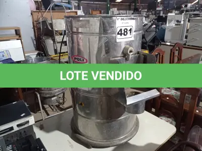 LOTE 481 - 01 DESCASCADOR DE BATATAS. (NO ESTADO) ATENÇÃO! FAZER A VISITAÇÃO ANTES DE ARREMATAR, NÃO SABEMOS SE FUNCIONA. LEILÃO NÃO TEM GARANTIA E NEM DEVOLUÇÃO, SUJEITO A POSSÍVEIS AVARIAS VISÍVEIS/OCULTAS E/OU AUSÊNCIA DE COMPONENTES.