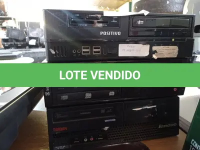 LOTE 343 - 03 CPU’S MARCAS E MODELOS DIVERSOS. (NO ESTADO) ATENÇÃO! FAZER A VISITAÇÃO ANTES DE ARREMATAR, NÃO SABEMOS SE FUNCIONA. LEILÃO NÃO TEM GARANTIA E NEM DEVOLUÇÃO, SUJEITO A POSSÍVEIS AVARIAS VISÍVEIS/OCULTAS E/OU AUSÊNCIA DE COMPONENTES.