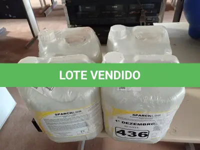 LOTE 436 - 20 LITROS DE DESINFETANTE HOSPITALAR PARA SUPERFÍCIES FIXAS E ARTIGOS NÃO CRÍTICOS. (NO ESTADO) ATENÇÃO! FAZER A VISITAÇÃO ANTES DE ARREMATAR, NÃO SABEMOS SE FUNCIONA. LEILÃO NÃO TEM GARANTIA E NEM DEVOLUÇÃO, SUJEITO A POSSÍVEIS AVARIAS VISÍVEIS/OCULTAS E/OU AUSÊNCIA DE COMPONENTES.