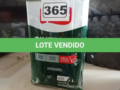 LOTE 365 - 01 LATA DE TINTA IQUINE PINTALAR FOSCO AVELUDADO 18L COR PALHA. (NO ESTADO) ATENÇÃO! FAZER A VISITAÇÃO ANTES DE ARREMATAR, NÃO SABEMOS SE FUNCIONA. LEILÃO NÃO TEM GARANTIA E NEM DEVOLUÇÃO, SUJEITO A POSSÍVEIS AVARIAS VISÍVEIS/OCULTAS E/OU AUSÊNCIA DE COMPONENTES.