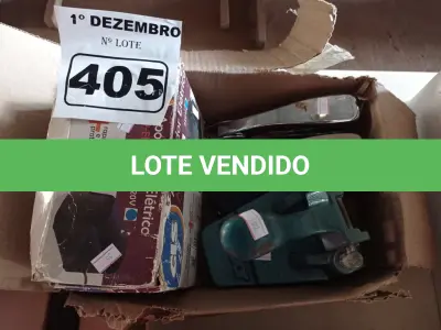 LOTE 405 - 04 GRAMPEADORES, 01 PERFURADOR E 01 APONTADOR ELÉTRICO. (NO ESTADO) ATENÇÃO! FAZER A VISITAÇÃO ANTES DE ARREMATAR, NÃO SABEMOS SE FUNCIONA. LEILÃO NÃO TEM GARANTIA E NEM DEVOLUÇÃO, SUJEITO A POSSÍVEIS AVARIAS VISÍVEIS/OCULTAS E/OU AUSÊNCIA DE COMPONENTES.