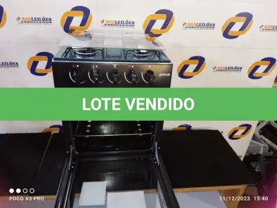 LOTE 003 - 01 - FOGÃO DE PISO 4 BOCAS BRASLAR SIRIUS PRETO (NO ESTADO, NÃO SABEMOS SE FUNCIONA. LEILÃO NÃO TEM GARANTIA E NEM DEVOLUÇÃO, SUJEITO A POSSÍVEIS AVARIAS VISÍVEIS/OCULTAS E/OU AUSÊNCIA DE COMPONENTES)