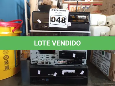 LOTE 048 - 04 CPU’S MARCAS E MODELOS DIVERSOS. (NO ESTADO) ATENÇÃO! FAZER A VISITAÇÃO ANTES DE ARREMATAR, NÃO SABEMOS SE FUNCIONA. LEILÃO NÃO TEM GARANTIA E NEM DEVOLUÇÃO, SUJEITO A POSSÍVEIS AVARIAS VISÍVEIS/OCULTAS E/OU AUSÊNCIA DE COMPONENTES.