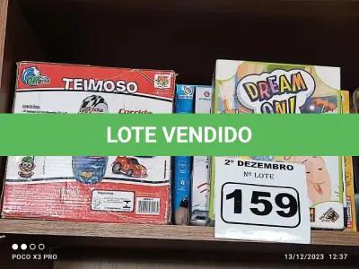 LOTE 159 - 01 LOTE COM BRINQUEDOS DIVERSOS. (NO ESTADO) ATENÇÃO! FAZER A VISITAÇÃO ANTES DE ARREMATAR, NÃO SABEMOS SE FUNCIONA. LEILÃO NÃO TEM GARANTIA E NEM DEVOLUÇÃO, SUJEITO A POSSÍVEIS AVARIAS VISÍVEIS/OCULTAS E/OU AUSÊNCIA DE COMPONENTES.