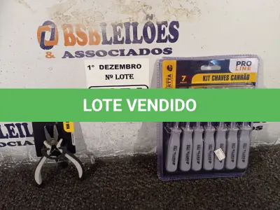 LOTE 115 - 01 KIT DE CHAVES CANHÃO E 01 MINI ALICATE UNIVERSAL 4”. (NO ESTADO) ATENÇÃO! FAZER A VISITAÇÃO ANTES DE ARREMATAR, NÃO SABEMOS SE FUNCIONA. LEILÃO NÃO TEM GARANTIA E NEM DEVOLUÇÃO, SUJEITO A POSSÍVEIS AVARIAS VISÍVEIS/OCULTAS E/OU AUSÊNCIA DE COMPONENTES.