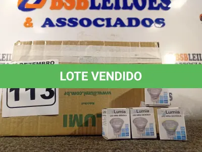 LOTE 113 - 01 LOTE COM APROXIMADAMENTE 80 LÂMPADAS DICROICA 1W 220V. (NO ESTADO) ATENÇÃO! FAZER A VISITAÇÃO ANTES DE ARREMATAR, NÃO SABEMOS SE FUNCIONA. LEILÃO NÃO TEM GARANTIA E NEM DEVOLUÇÃO, SUJEITO A POSSÍVEIS AVARIAS VISÍVEIS/OCULTAS E/OU AUSÊNCIA DE COMPONENTES.