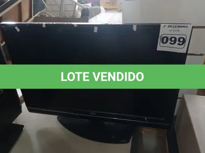LOTE 099 - 01 TV LCD MARCA AOC 32” POL PARA RETIRADA DE PEÇAS. (NO ESTADO) ATENÇÃO! FAZER A VISITAÇÃO ANTES DE ARREMATAR, NÃO SABEMOS SE FUNCIONA. LEILÃO NÃO TEM GARANTIA E NEM DEVOLUÇÃO, SUJEITO A POSSÍVEIS AVARIAS VISÍVEIS/OCULTAS E/OU AUSÊNCIA DE COMPONENTES.