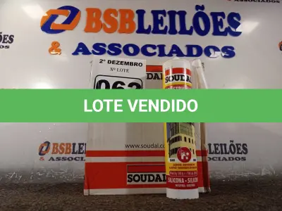 LOTE 062 - 12 TUBOS DE SILICONE NEUTRO PARA CONSTRUÇÃO 340G BRANCO. (NO ESTADO) ATENÇÃO! FAZER A VISITAÇÃO ANTES DE ARREMATAR, NÃO SABEMOS SE FUNCIONA. LEILÃO NÃO TEM GARANTIA E NEM DEVOLUÇÃO, SUJEITO A POSSÍVEIS AVARIAS VISÍVEIS/OCULTAS E/OU AUSÊNCIA DE COMPONENTES.