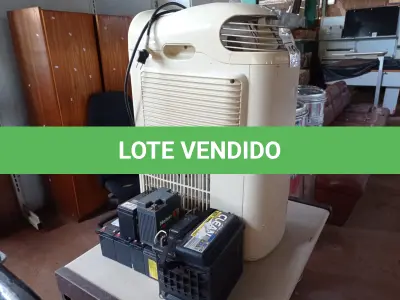 LOTE 484 - 01 AR CONDICIONADO PORTÁTIL E 07 BATERIA DIVERSAS (NO ESTADO) ATENÇÃO! FAZER A VISITAÇÃO ANTES DE ARREMATAR, NÃO SABEMOS SE FUNCIONA. LEILÃO NÃO TEM GARANTIA E NEM DEVOLUÇÃO, SUJEITO A POSSÍVEIS AVARIAS VISÍVEIS/OCULTAS E/OU AUSÊNCIA DE COMPONENTES.