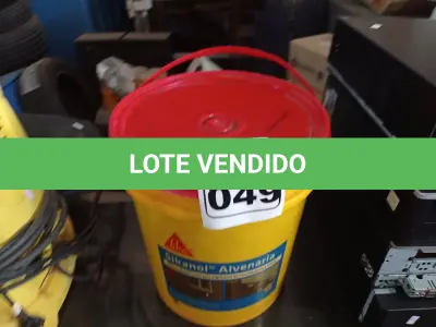 LOTE 049 - 01 BALDE DE SIKANOL ALVENARIA, ADITIVO PLASTIFICANTE PARA ARGAMASSA DE ASSENTAMENTO E REBOCO 18L. (NO ESTADO) ATENÇÃO! FAZER A VISITAÇÃO ANTES DE ARREMATAR, NÃO SABEMOS SE FUNCIONA. LEILÃO NÃO TEM GARANTIA E NEM DEVOLUÇÃO, SUJEITO A POSSÍVEIS AVARIAS VISÍVEIS/OCULTAS E/OU AUSÊNCIA DE COMPONENTES.