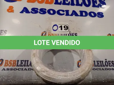 LOTE 019 - 01 ROLO DE CABO FLEXÍVEL 100M 1X2,5MM COR BRANCA STAR BRAZIL COM SELO INMETRO. (NOVO). (NO ESTADO, NÃO SABEMOS SE FUNCIONA. LEILÃO NÃO TEM GARANTIA E NEM DEVOLUÇÃO).
