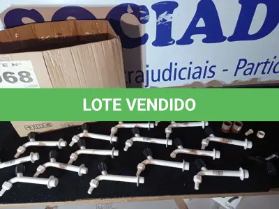 LOTE 068 - 133 – MATERIAIS HIDRÁULICOS DIVERSOS(APROXIMADAMENTE) (NO ESTADO, NÃO SABEMOS SE FUNCIONA. LEILÃO NÃO TEM GARANTIA E NEM DEVOLUÇÃO, SUJEITO A POSSÍVEIS AVARIAS VISÍVEIS/OCULTAS E/OU AUSÊNCIA DE COMPONENTES)