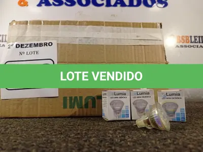 LOTE 113 - 01 LOTE COM APROXIMADAMENTE 80 LÂMPADAS DICROICA 1W 220V. (NO ESTADO) ATENÇÃO! FAZER A VISITAÇÃO ANTES DE ARREMATAR, NÃO SABEMOS SE FUNCIONA. LEILÃO NÃO TEM GARANTIA E NEM DEVOLUÇÃO, SUJEITO A POSSÍVEIS AVARIAS VISÍVEIS/OCULTAS E/OU AUSÊNCIA DE COMPONENTES.