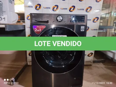 LOTE 010 - 01 - LAVA E SECA SMART COM INTELIGÊNCIA ARTIFICIAL AIDD 11KG LG INVERTER 220VOLTS (NO ESTADO, NÃO SABEMOS SE FUNCIONA. LEILÃO NÃO TEM GARANTIA E NEM DEVOLUÇÃO, SUJEITO A POSSÍVEIS AVARIAS VISÍVEIS/OCULTAS E/OU AUSÊNCIA DE COMPONENTES)