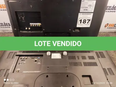 LOTE 187 - 02 TV’S MARCAS E MODELOS DIVERSOS PARA RETIRADA DE PEÇAS. (NO ESTADO) ATENÇÃO! FAZER A VISITAÇÃO ANTES DE ARREMATAR, NÃO SABEMOS SE FUNCIONA. LEILÃO NÃO TEM GARANTIA E NEM DEVOLUÇÃO, SUJEITO A POSSÍVEIS AVARIAS VISÍVEIS/OCULTAS E/OU AUSÊNCIA DE COMPONENTES.